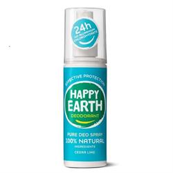Happy Earth Happy Earth Natural Deodorant Spray Cedar Lime 100ml