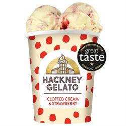 Hackney Gelato Clotted Cream & Strawberries Gelato 460ml