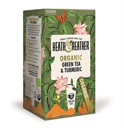 Heath And Heather Organic Green Tea & Turmeric 20 Bag