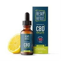 Hemp Heros Organic cold pressed CBD+ 1000mg lemon flavour - 30ml bottle