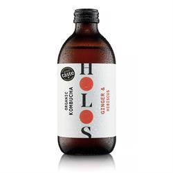 HOLOS KOMBUCHA Organic Ginger & Hibiscus Kombucha 330ml