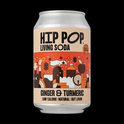 Hip Pop Hip Pop Living Soda Ginger & Turmeric 330 ml (case of 12 cans)