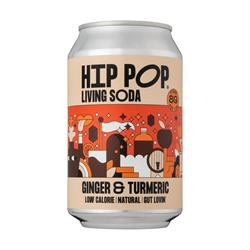 Hip Pop Hip Pop Living Soda Ginger & Turmeric 330 ml (case of 12 cans)