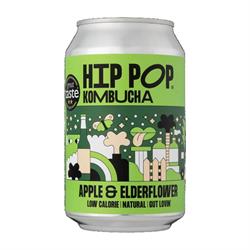 Hip Pop Hip Pop Kombucha Apple & Elderflower 330 ml (case of 12 cans)