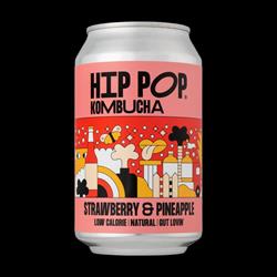 Hip Pop Hip Pop Kombucha Strawberry & Pineapple 330 ml (case of 12 cans)