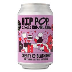 Hip Pop Hip Pop CBD Kombucha Cherry & Blackberry 330 ml (case of 12 cans)