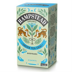 Hampstead Tea Organic Biodynamic Green Chai GreenTea Bags (2g) 40g