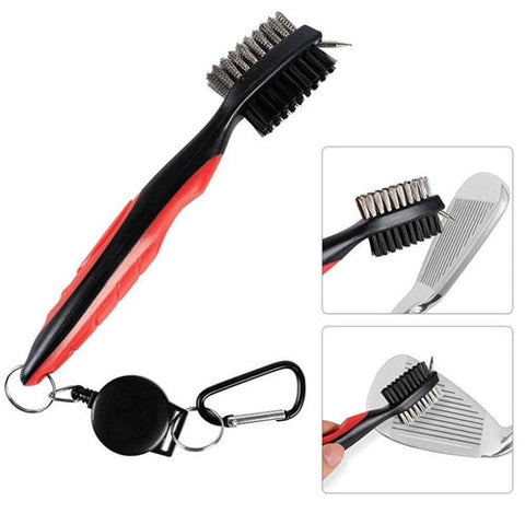 Brosse de Club de Golf, brosse de nettoyage de rainure de Golf à 2 faces, Putter de Golf, Kit de nettoyage de rainure de balle de cale, outil de nettoyage, accessoires Gof