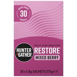 Hunter and Gather Restore Mixed Berries Electrolyte Sachets 30 x 5.8g per pack