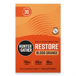 Hunter and Gather Restore Hydration Electrolytes Blood Orange 30 x 6.1g per pack
