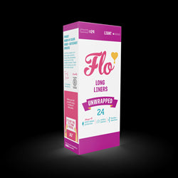 Here We Flo Flo Bamboo Long Liner Naked Pack (24 liners - no wrappers)