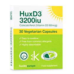 Huxley Europe Huxley Europe HuxD3 Vitamin D3 3200iu 30 caps