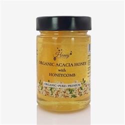 Honey Heaven Honey Heaven Organic Acacia Honey with Honeycomb 500g