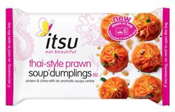 Itsu Chilled Frozen itsu Soup Dumplings - Thai Style Prawn 168g