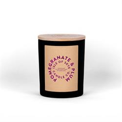 Isle of Skye Pomegranate & Plum Black Natural Wax Candle 9.5cm x 8cm x 8cm