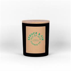 Isle of Skye Spruce & Fir Black Natural Wax Candle 9.5cm x 8cm x 8cm