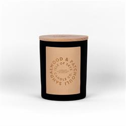 Isle of Skye Sandalwood & Patchouli Black Natural Candle 9.5cm x 8cm x 8cm