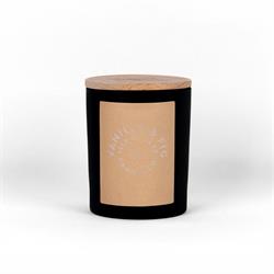 Isle of Skye Vanilla & Fig Black Natural Wax Candle 9.5cm x 8cm x 8cm