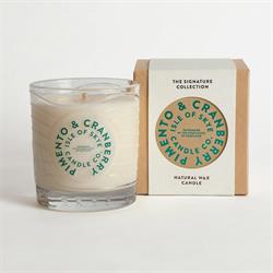 Isle of Skye Pimento & Cranberry Island Natural Wax Candle 9.1cm x 8cm x 8cm