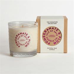 Isle of Skye Pomegranate & Plum Natural Wax Candle 9.1cm x 8.2cm x 8.2cm