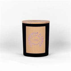 Isle of Skye Chamomile & Cedar Large Black Candle 9.5cm x 8cm x 8cm