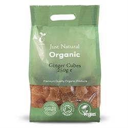 Just Natural Organic Organic Ginger Candied Cubes 250g