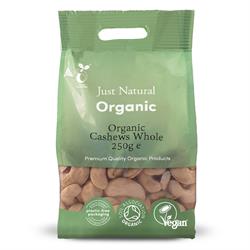 Just Natural Organic Organic Cashews Whole 250g