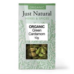 Just Natural Herbs Organic Cardamom Pods (Box) 10g