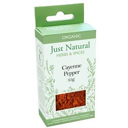Just Natural Herbs Organic Cayenne Pepper (Box) 35g