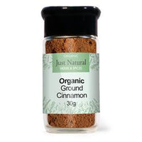 Just Natural Herbs Organic Ground Ceylon Cinnamon (Glass Jar) 30g