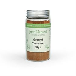 Just Natural Herbs Organic Ground Ceylon Cinnamon (Glass Jar) 30g