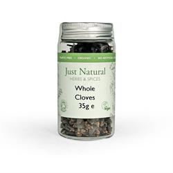 Just Natural Herbs Organic Whole Cloves (Glass Jar) 35g