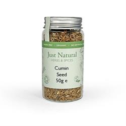 Just Natural Herbs Organic Cumin Seed (Glass Jar) 50g