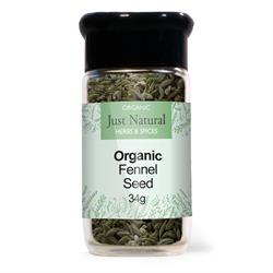 Just Natural Herbs Organic Fennel Seed (Glass Jar) 45g
