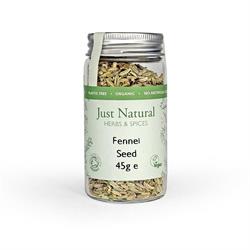 Just Natural Herbs Organic Fennel Seed (Glass Jar) 45g