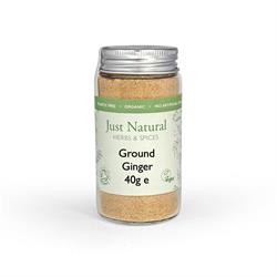 Just Natural Herbs Organic Ground Ginger (Glass Jar) 40g