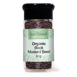 Just Natural Herbs Organic Brown Mustard Seed (Glass Jar) 80g