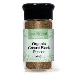 Just Natural Herbs Organic Ground Black Pepper (Glass Jar) 55g