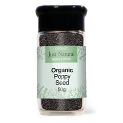 Just Natural Herbs Organic Poppy Seed (Glass Jar) 65g