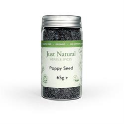 Just Natural Herbs Organic Poppy Seed (Glass Jar) 65g