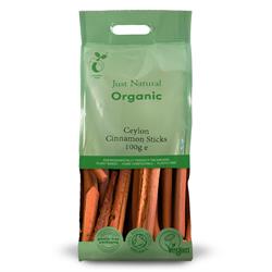 Just Natural Herbs Organic Ceylon Cinnamon Sticks 100g