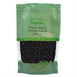 Just Natural Herbs Organic Whole Black Peppercorns 350g