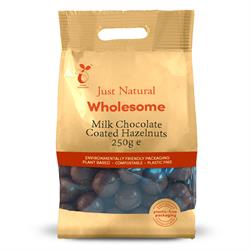 Just Natural Wholesome Milk Chocolate Coated Hazelnuts 250g