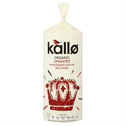 Kallo Organic Thick Slice No Added Salt Rice Cakes 130g