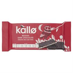 Kallo Kallo Organic Belgian Dark Chocolate Rice Cake Thins 75g