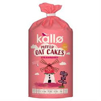 Kallo Kallo Strawberry Puffed Oat Cakes 122g