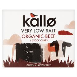 Kallo Kallo Organic Beef Stock Cubes Very Low Salt 48g