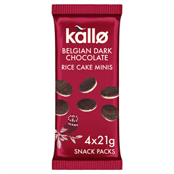 Kallo Kallo Belgian Dark Chocolate Rice Cake Minis 4 x 21g