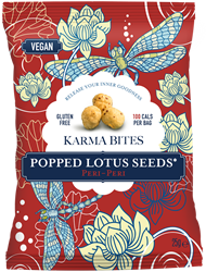 Karma Bites Popped Lotus Seeds Peri-Peri 25g