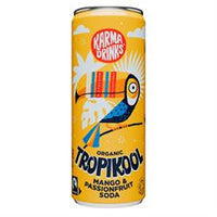 Karma Cola Tropikool Mango and Passionfruit Soda 250ml Organic Fairtrade